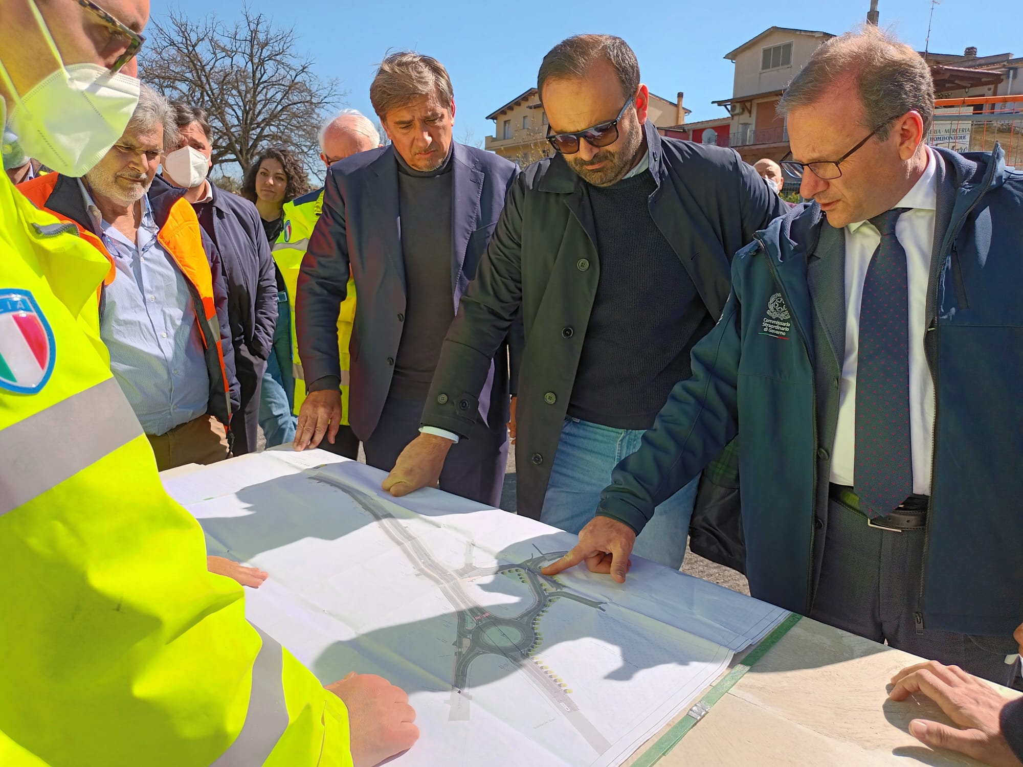 LAZIO, sopralluogo del Commissario Soccodato ai cantieri di Borgo Santa Maria, Nerola e svincoli di Rieti