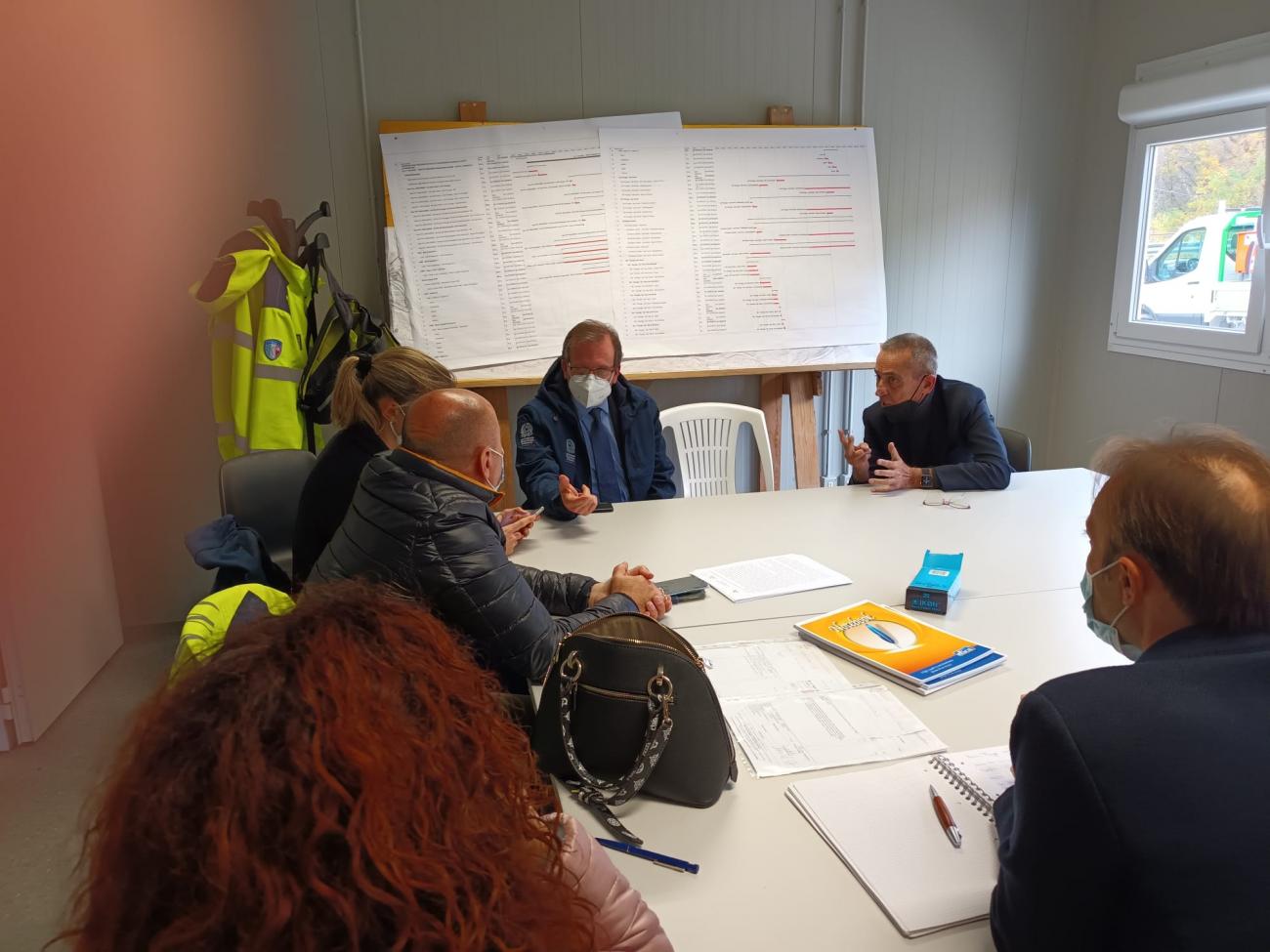 Sopralluogo del Commissario per il monitoraggio dei lavori delle gallerie di Trisungo