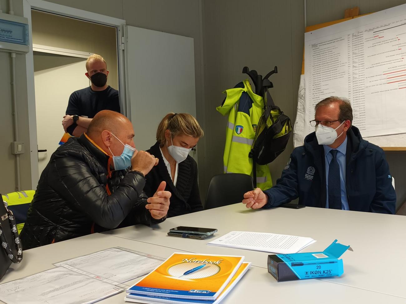 Sopralluogo del Commissario per il monitoraggio dei lavori delle gallerie di Trisungo