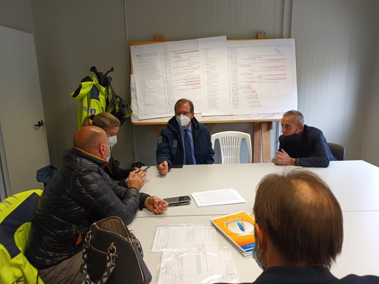 Sopralluogo del Commissario per il monitoraggio dei lavori delle gallerie di Trisungo